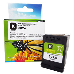 Tinteiro Compatível HP 302XL Preto (F6U68AE)