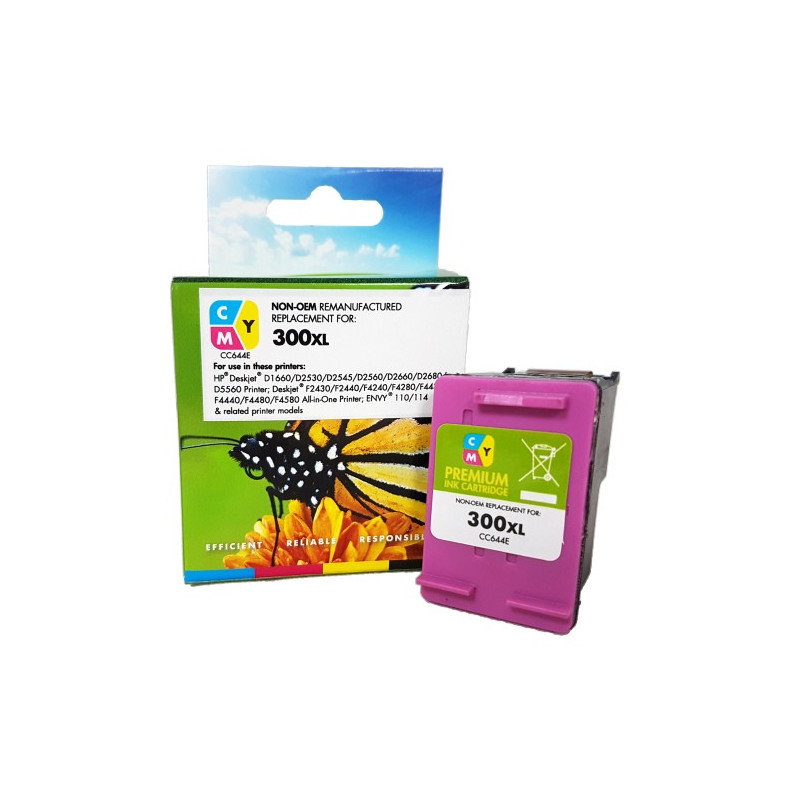 Tinteiro Compatível HP 300XL Colorido (CC644EE)