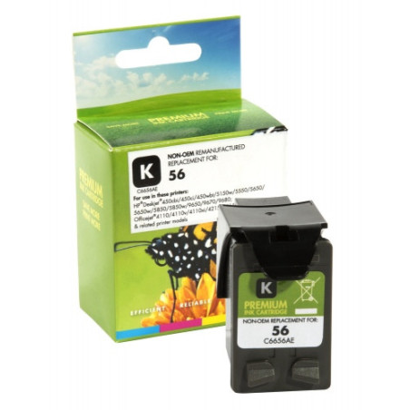 Tinteiro Compatível HP 56 Preto (C6656A)