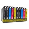 Pack 10 Tinteiros Compatíveis Epson 603XL 4X Preto 2X Ciano 2X Magenta e 2X Amarelo