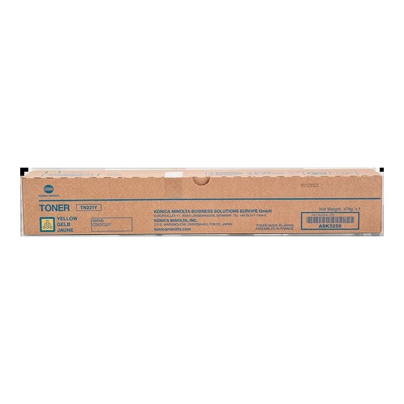 Toner Konica Minolta TN221 Amarelo A8K3250