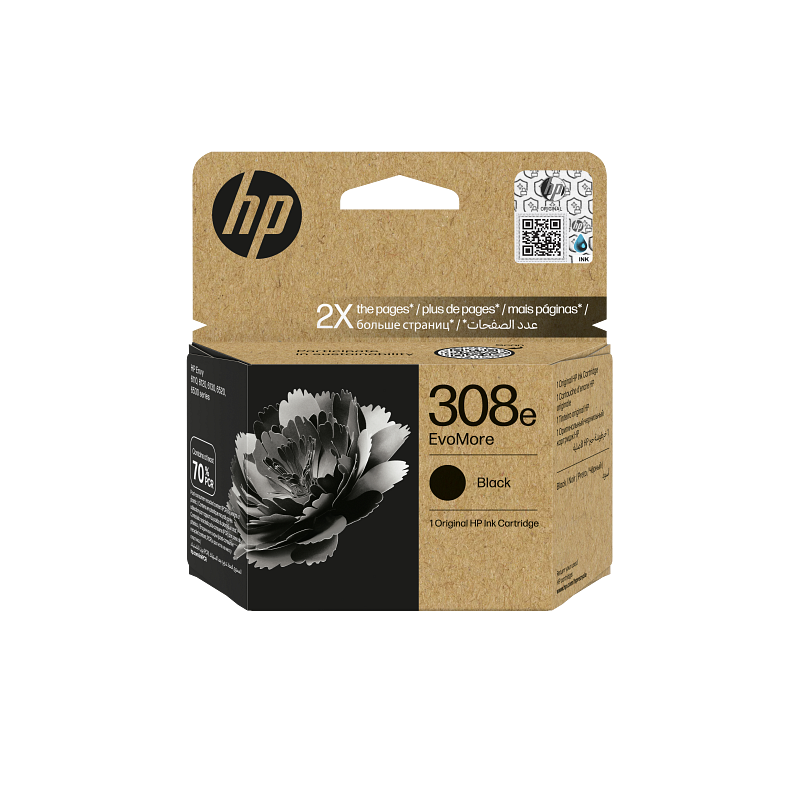 Tinteiro HP EvoMore 308e Original Preto (7FP22UE)