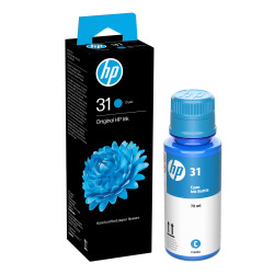 Frasco de Tinta HP 31 Ciano (70 ml) (1VU26AE)