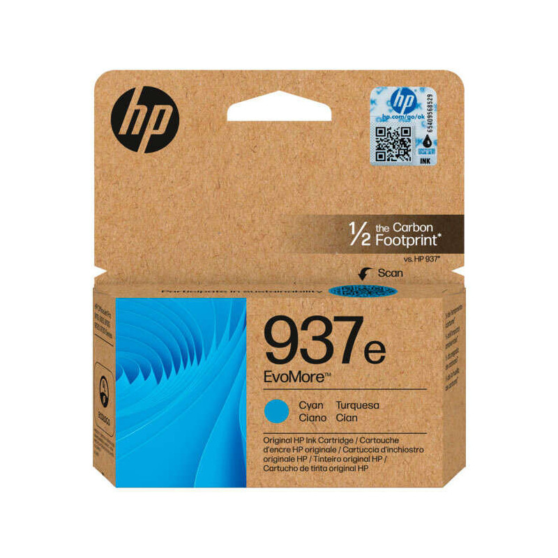 Tinteiro HP EvoMore 937e Original Ciano (4S6W6NE)