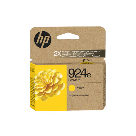 Tinteiro HP EvoMore 924e Original Amarelo (4K0U9NE)