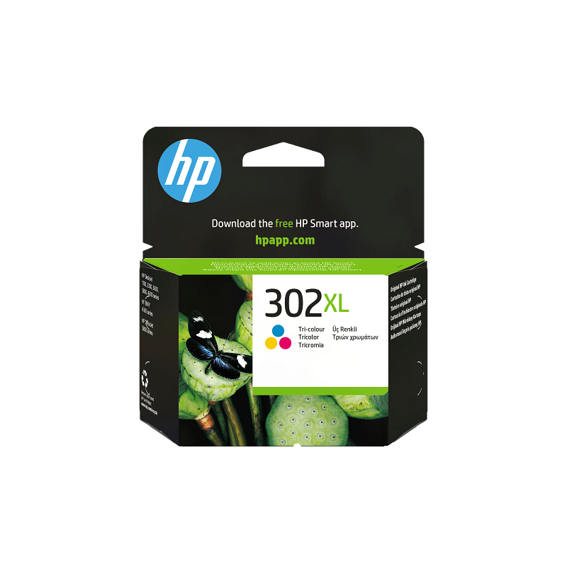 Tinteiro HP 302XL Tricolor (F6U67AE)
