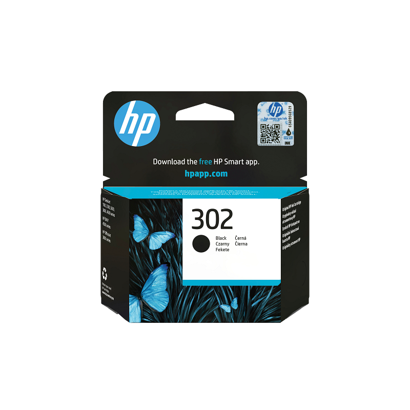 Tinteiro HP 302 Preto (F6U66AE)