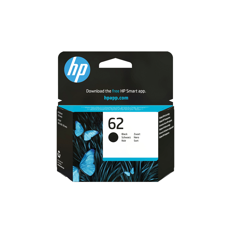 Tinteiro HP original 62 Preto (C2P04AE)